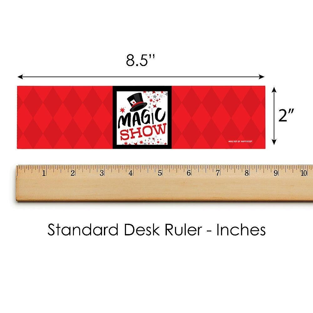 Ta-Da, Magic Show - Magical Birthday Party Water Bottle Sticker Labels - Set of 20