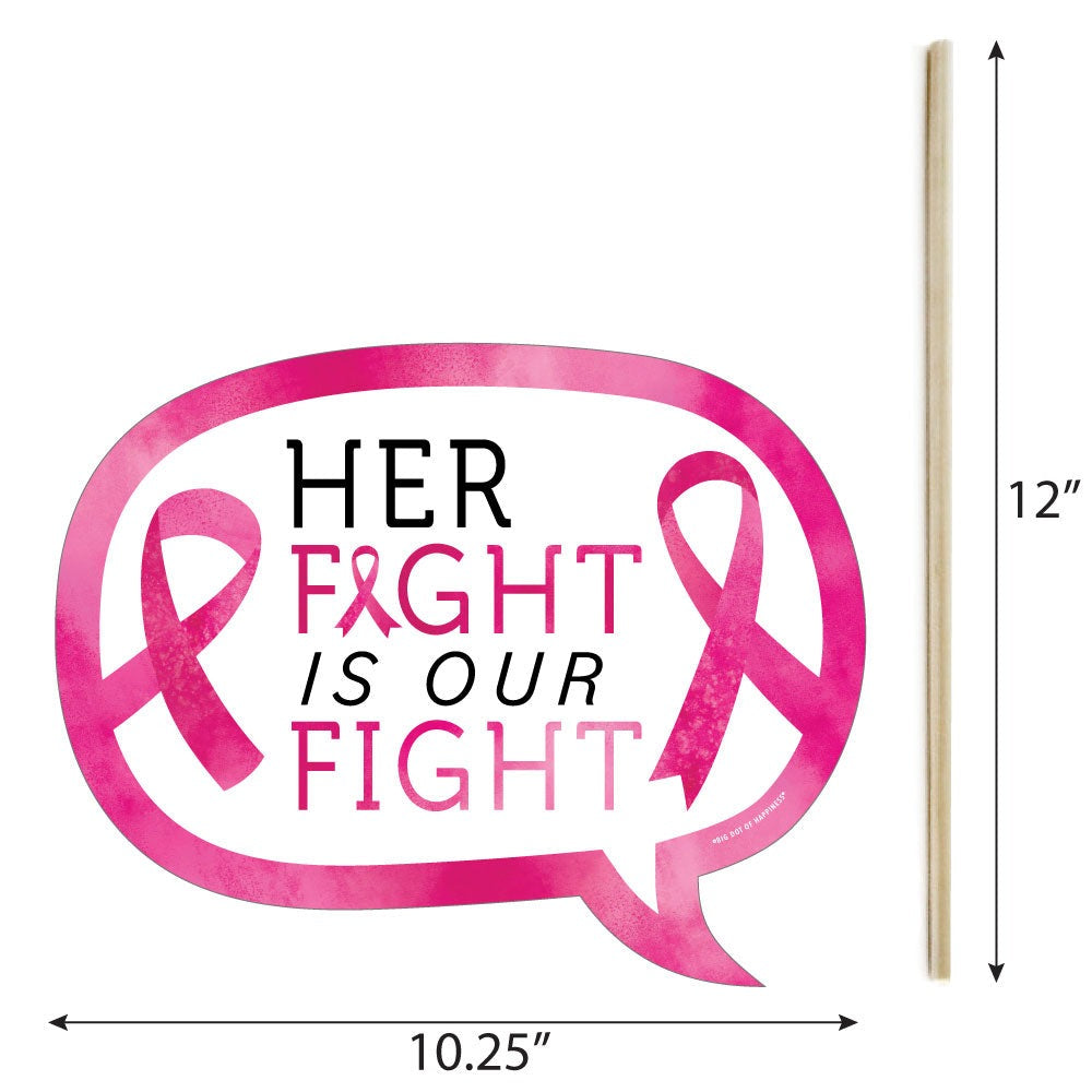 Breast Cancer Awareness Photo Props - 10 Ct
