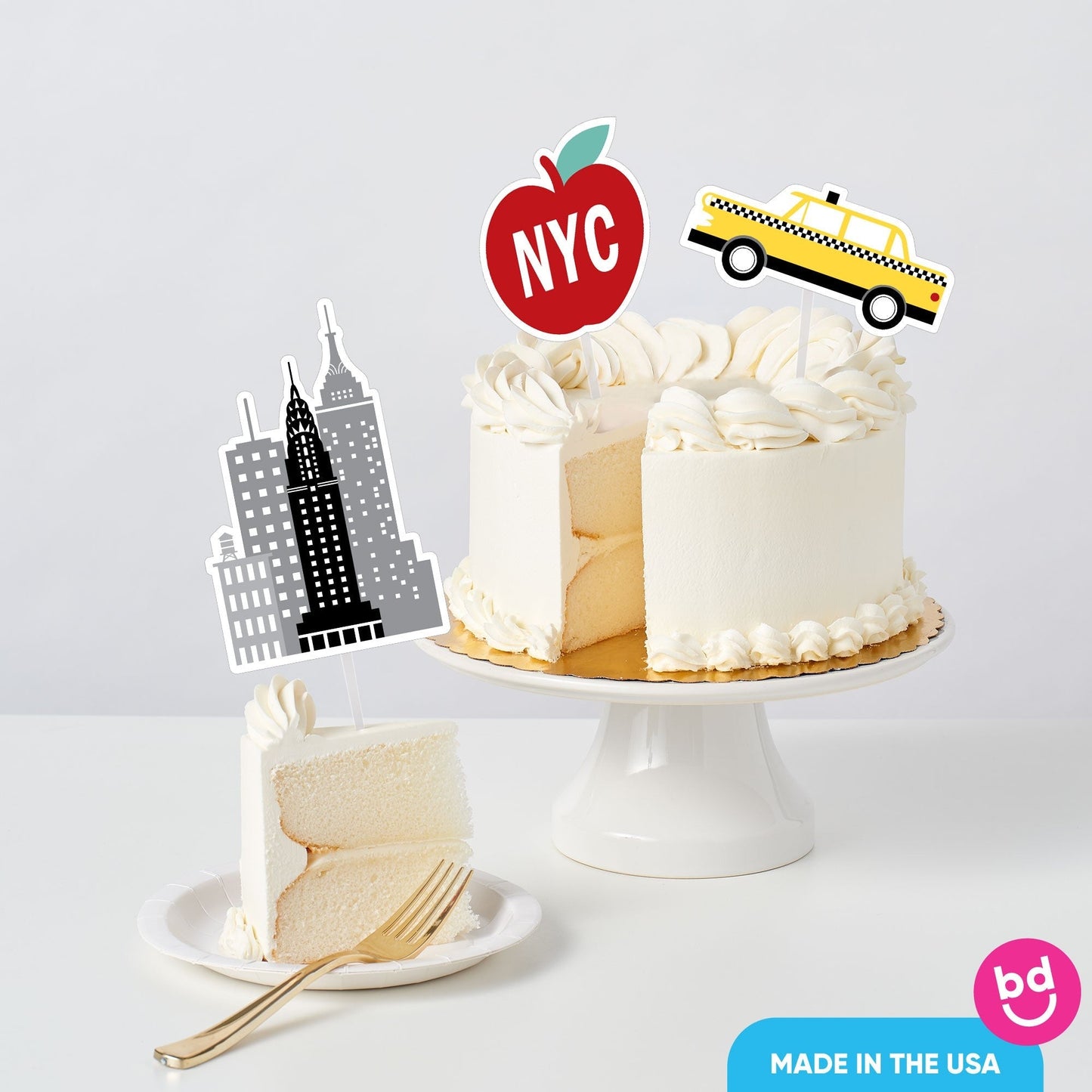 NYC Cityscape Cake Topper - 3 Pc