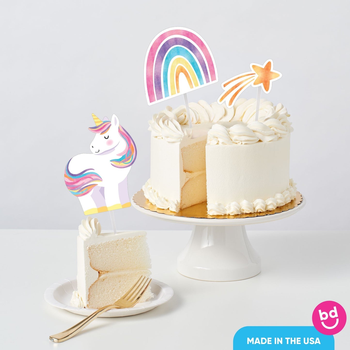 Unicorn Cake Topper - 3 Pc