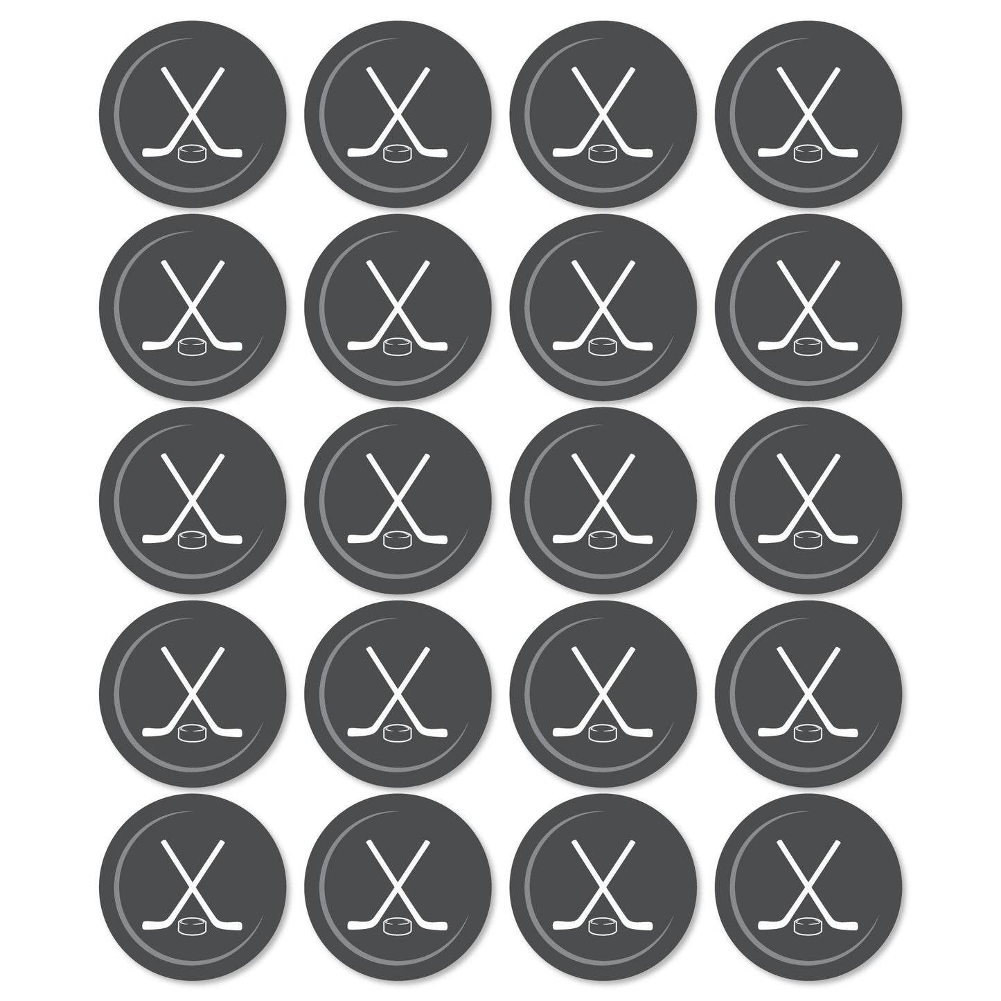 Shoots & Scores! - Hockey - Hockey Puck Decorations DIY Baby Shower or Birthday Large Party Essentials - Set of 20