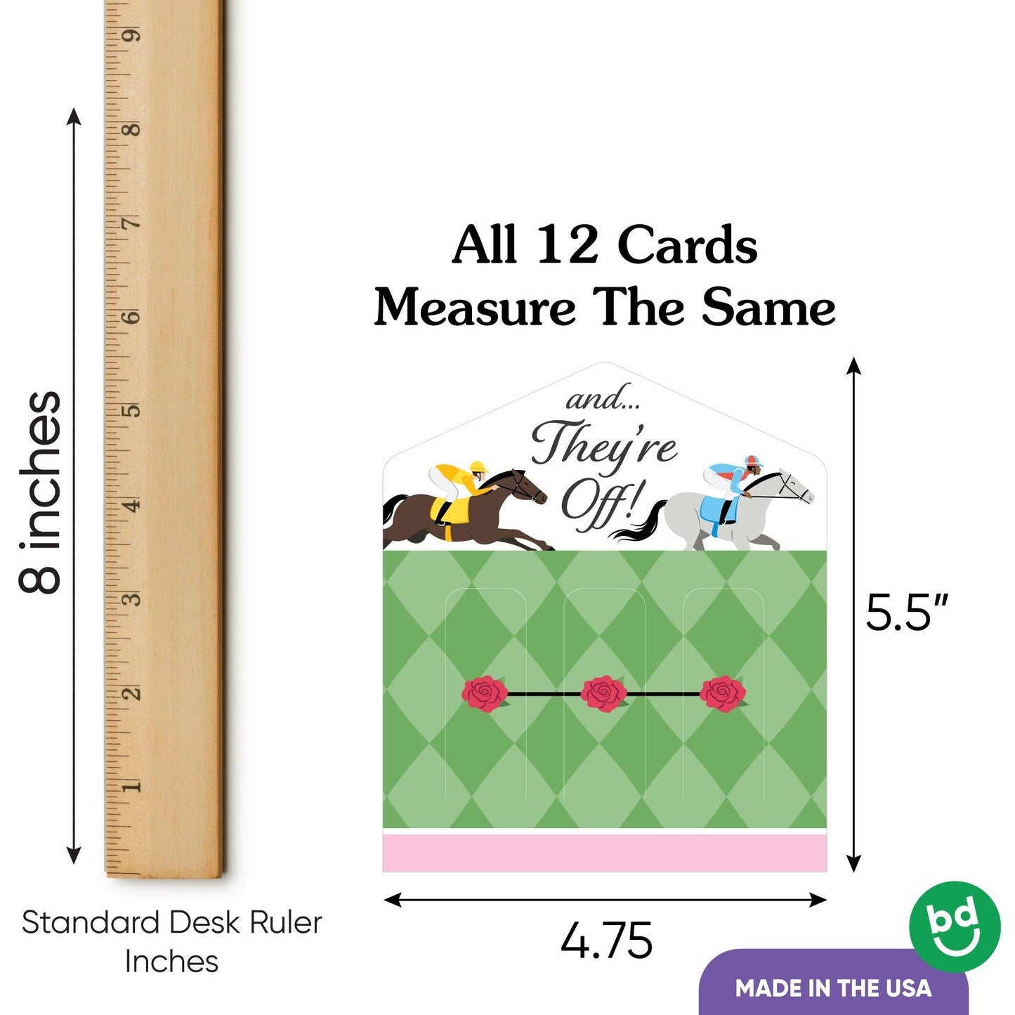 Derby Horse Race 3-In-A-Row Pull Tabs Game - 12 Ct