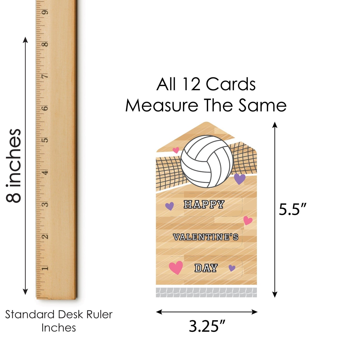 Bump, Set, Spike - Volleyball - Cards for Kids - Happy Valentine’s Day Pull Tabs - Set of 12
