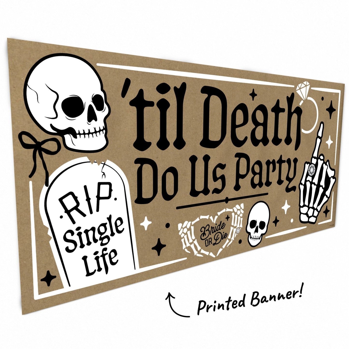 Til Death Do Us Party Kraft Banner