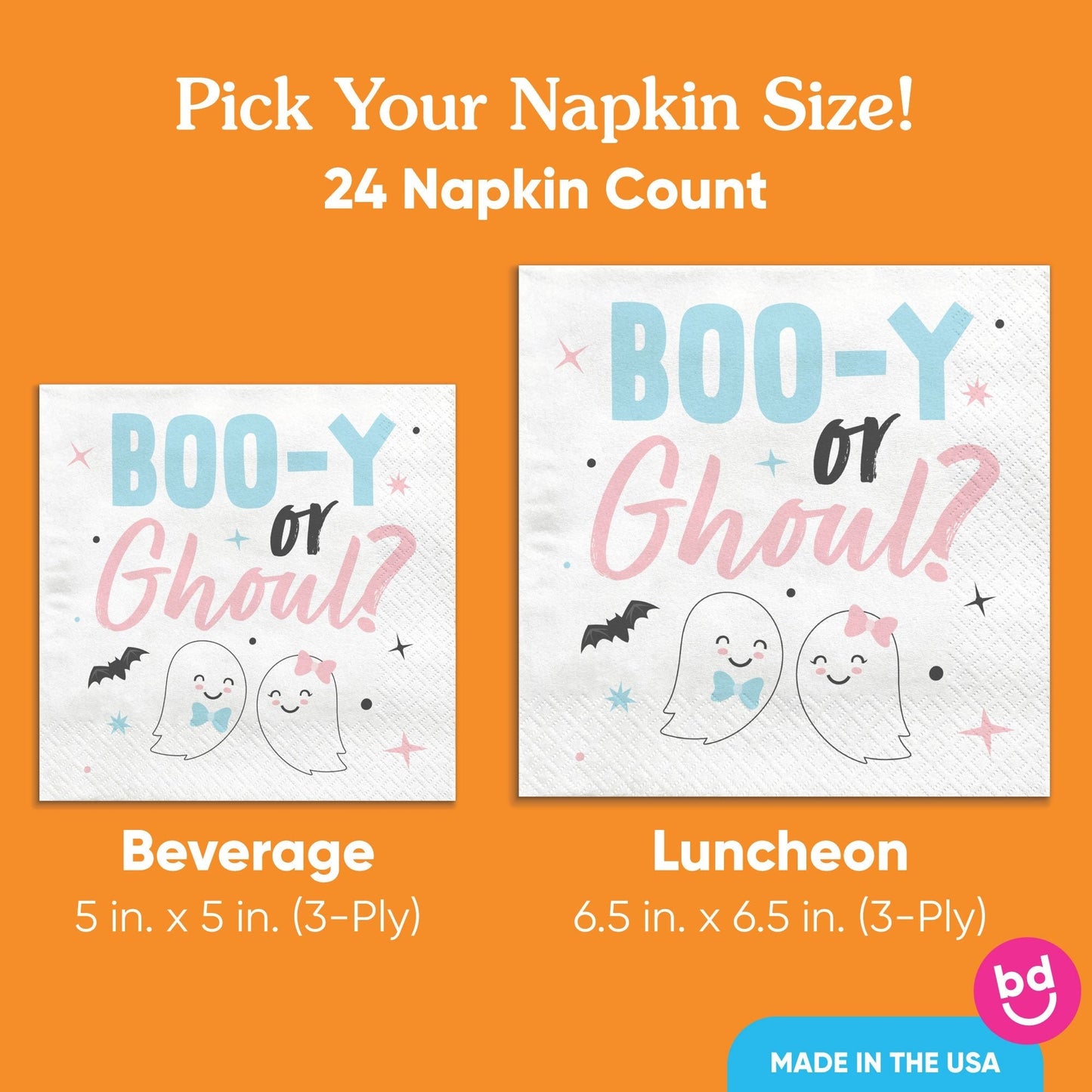 Napkins - Boo-y or Ghoul - 24 Ct