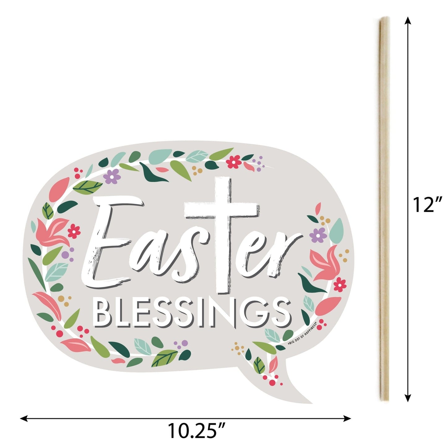 Funny Religious Easter - Christian Holiday Party Photo Booth Props Kit - 10 Piece