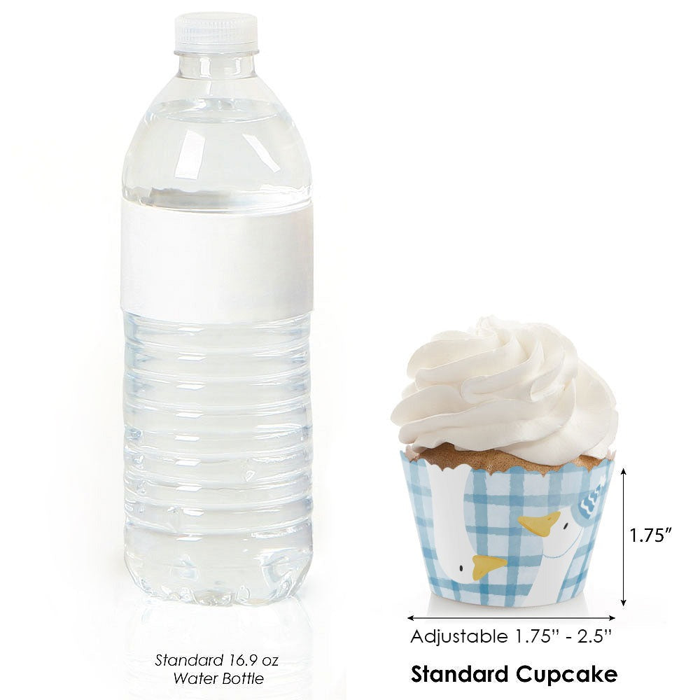 One Silly Goose Blue Cupcake Wrappers - 12 Ct