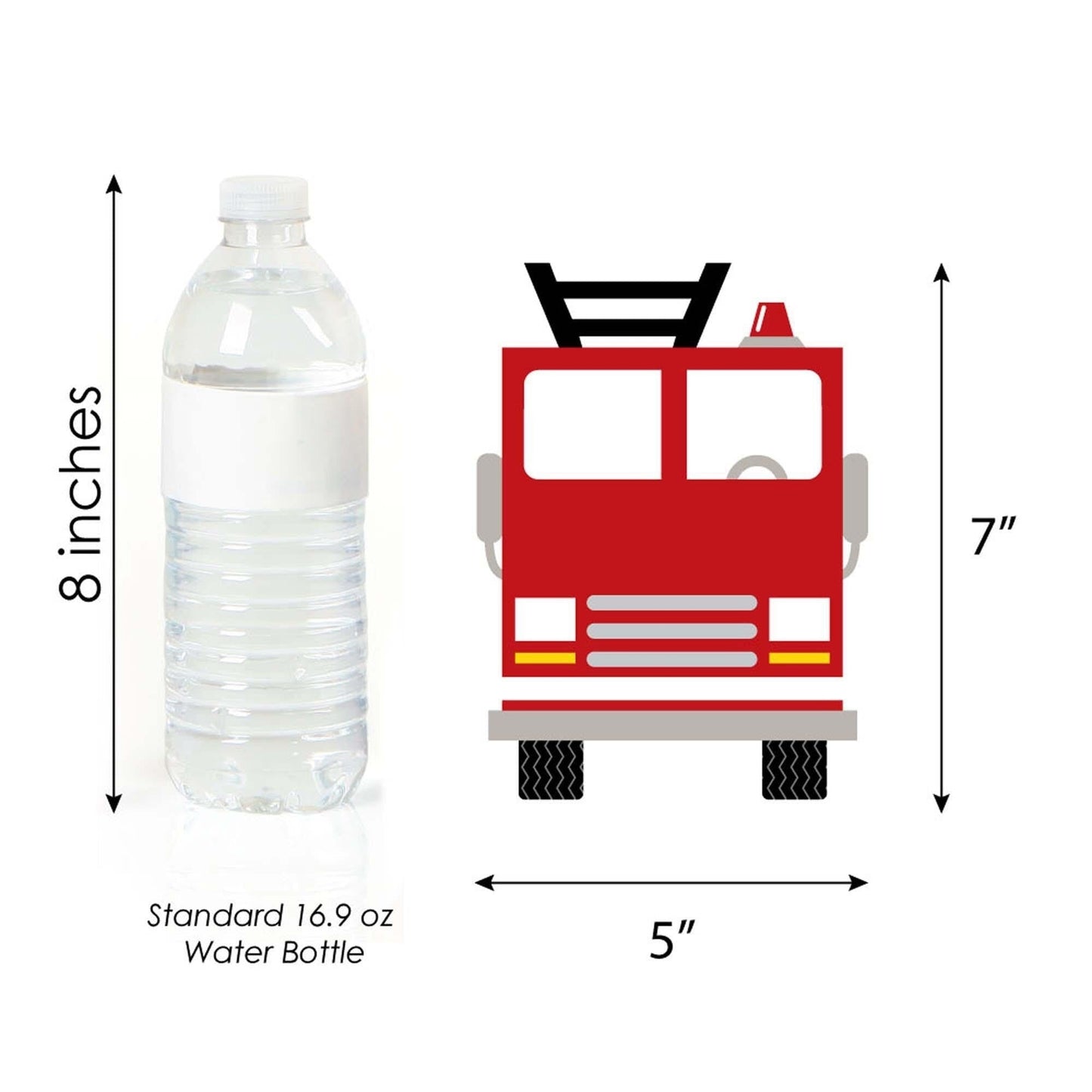 Fired Up Fire Truck - Decorations DIY Firefighter Firetruck Baby Shower or Birthday Party Essentials - Set of 20