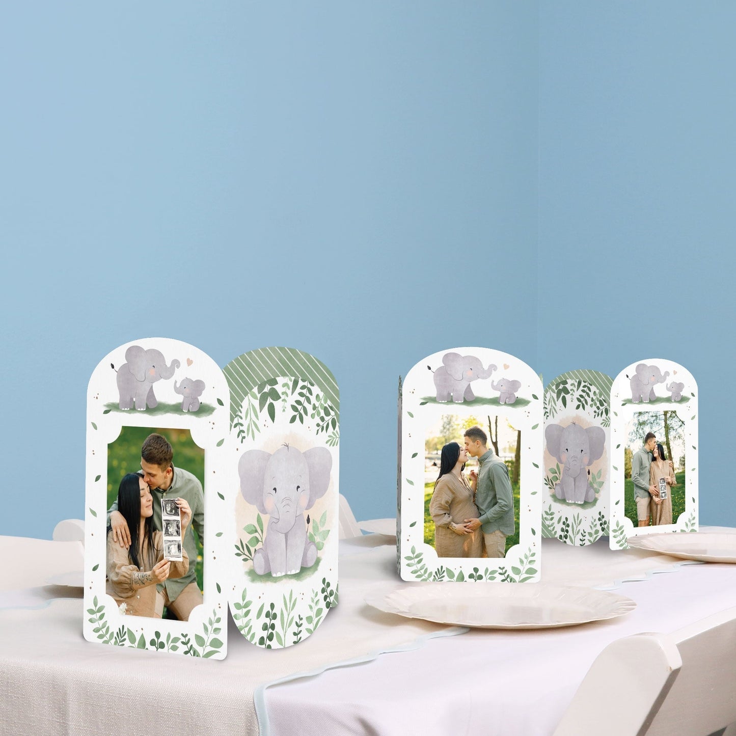 Elephant Photo Centerpieces - 8 Ct