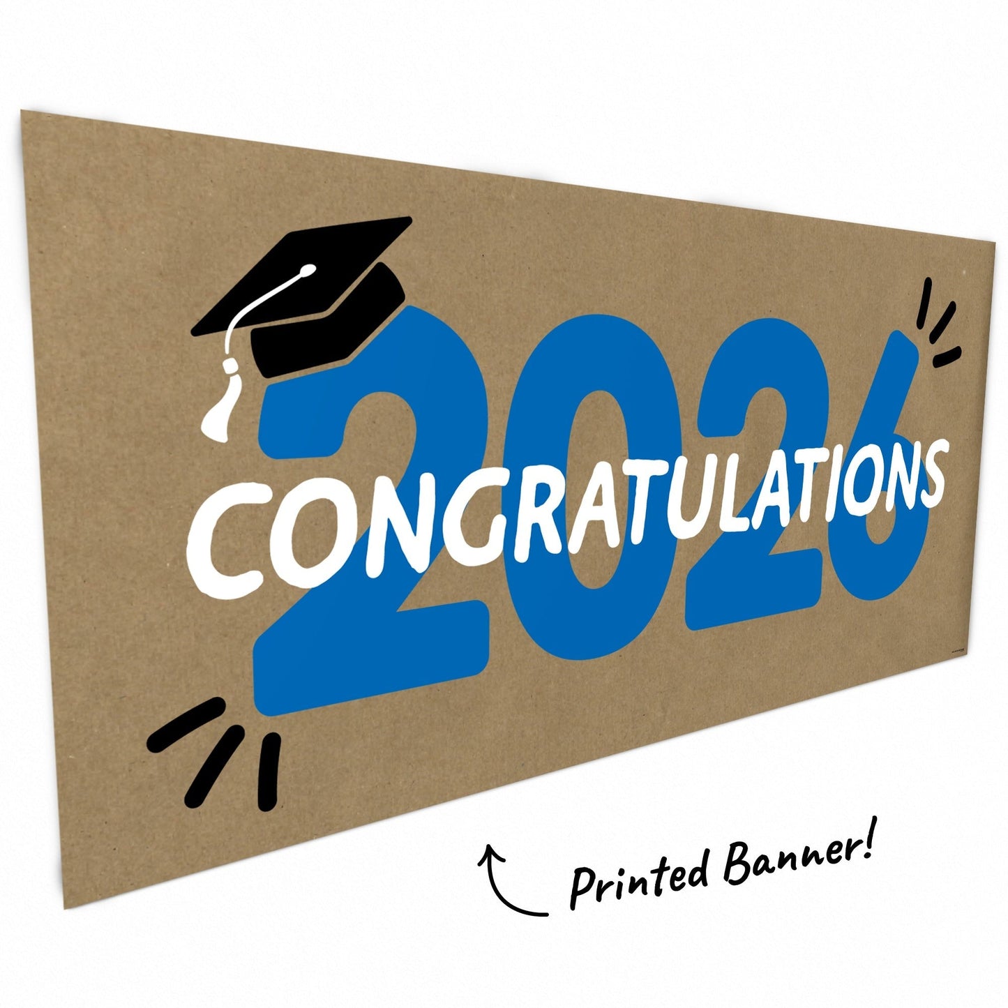 Blue 2026 Grad Kraft Banner