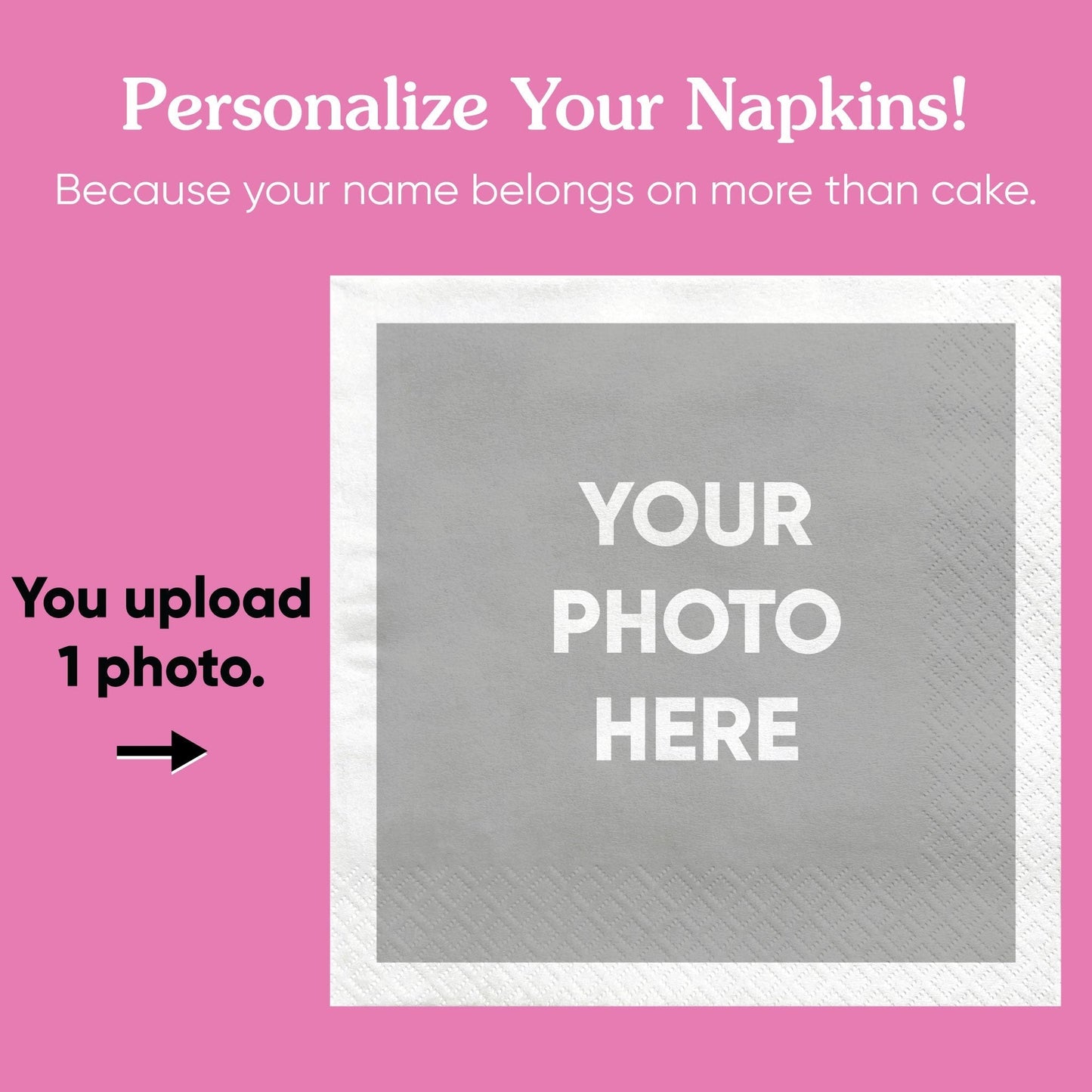 Custom Photo Napkins - Any Occasion