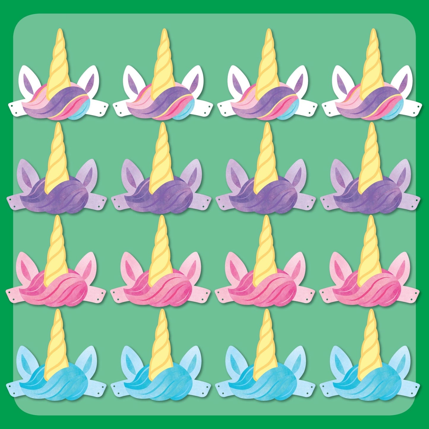 Unicorn Headbands - 16 Ct
