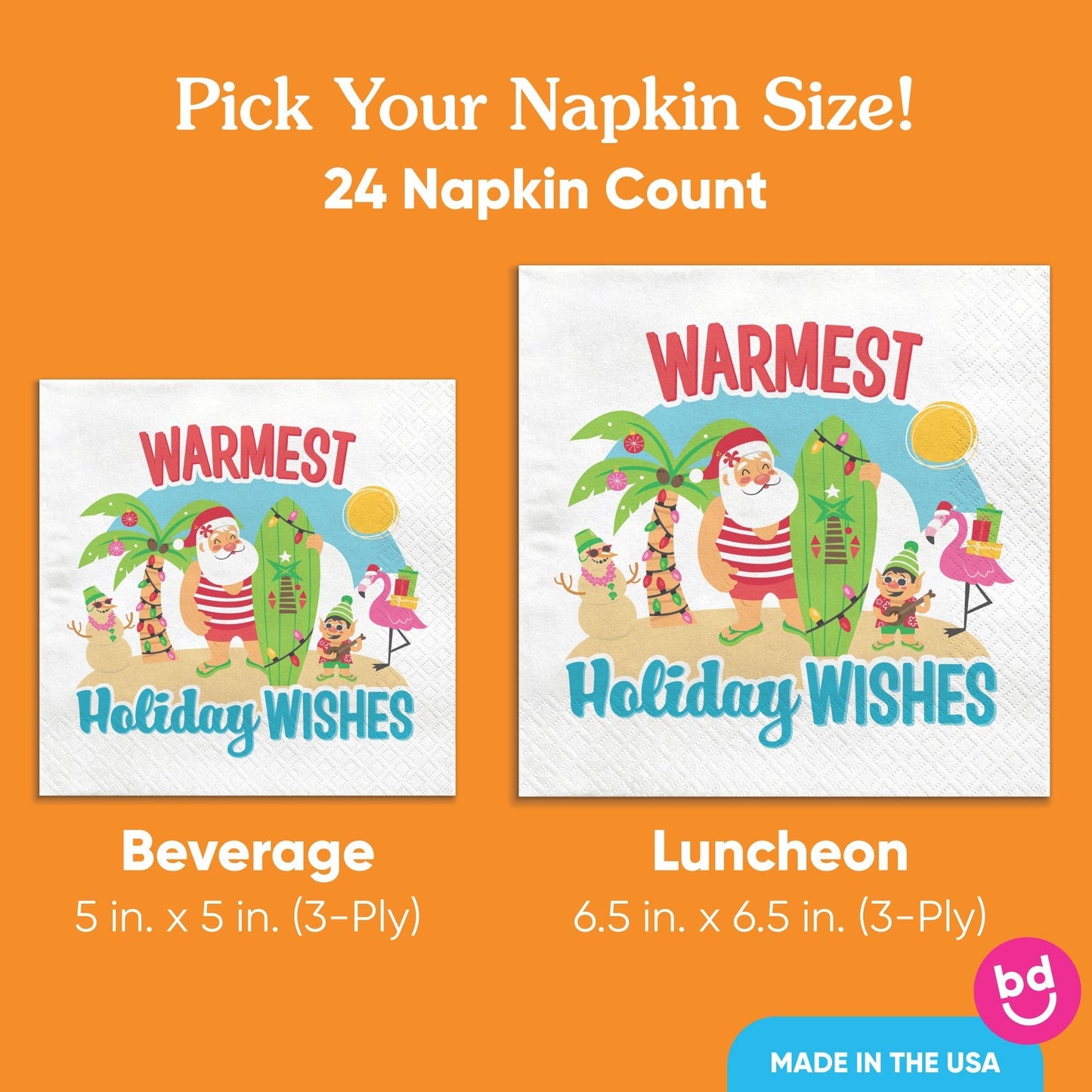 Napkins - Tropical Christmas - 24 Ct