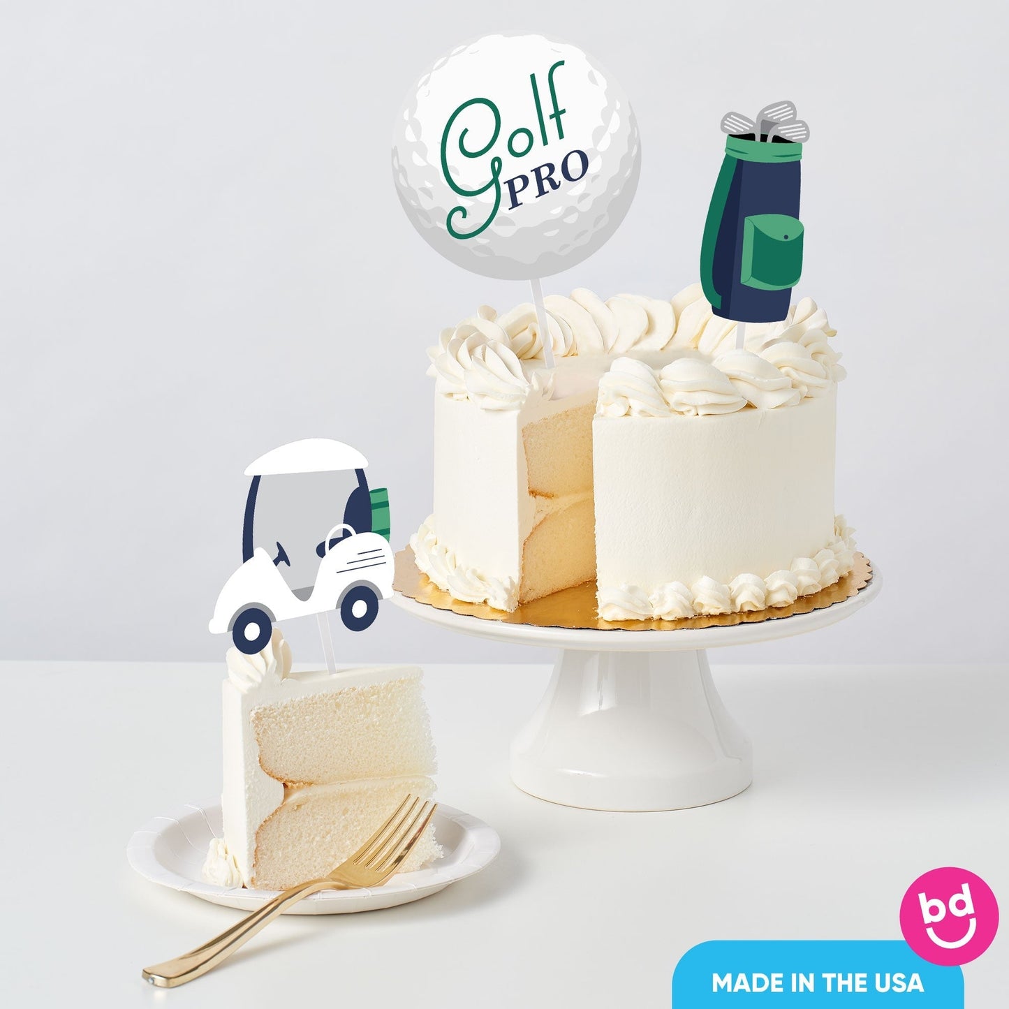 Golf Cake Topper - 3 Pc