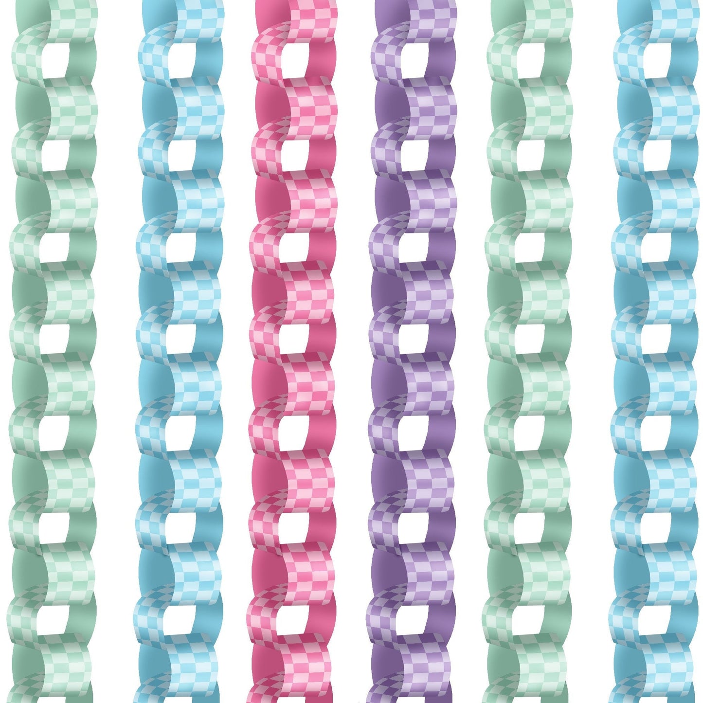 Preppy 10th Birthday Girl DIY Paper Chains - 128 Pc