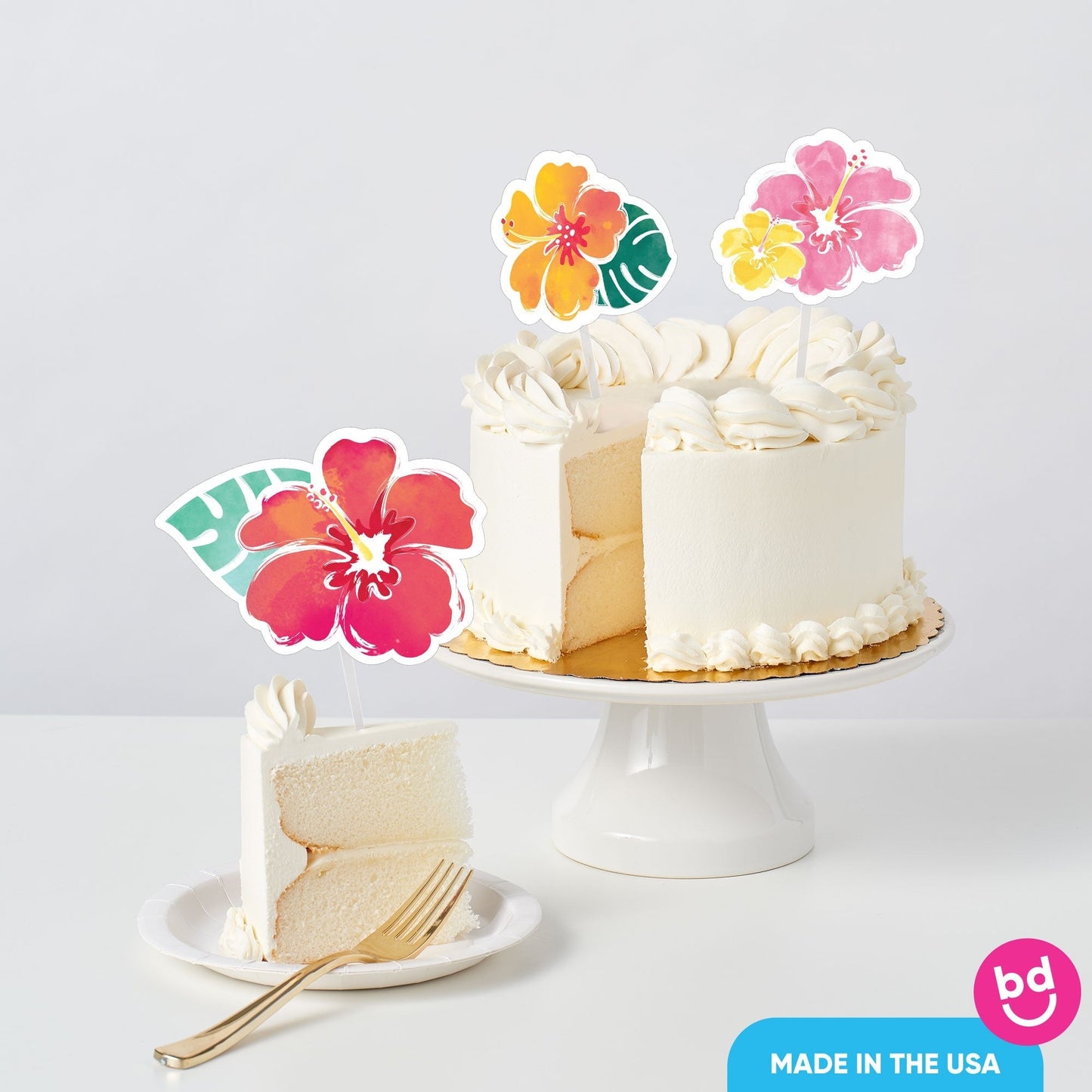 Hawaiian Luau Cake Topper - 3 Pc