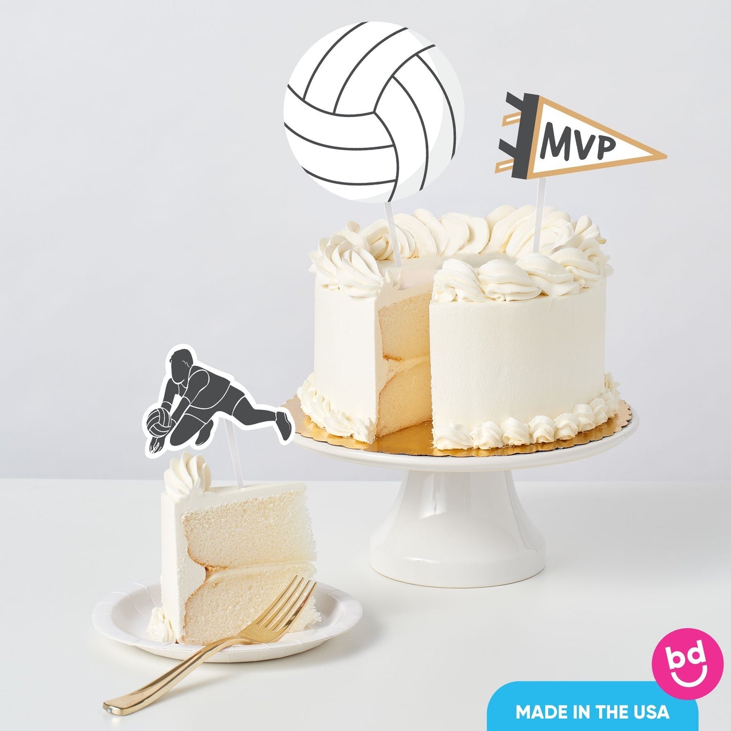 Volleyball Cake Topper - 3 Pc
