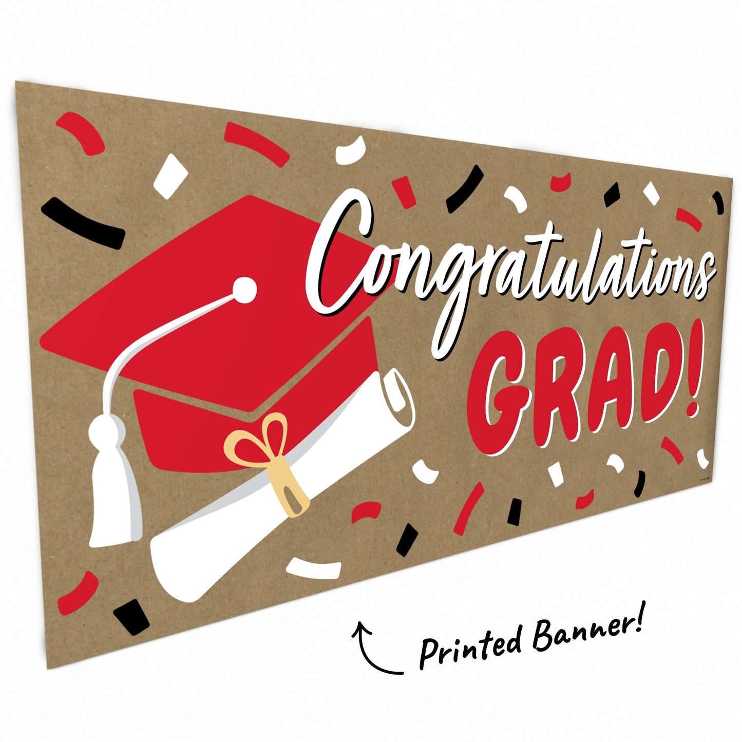 Red Grad Kraft Banner