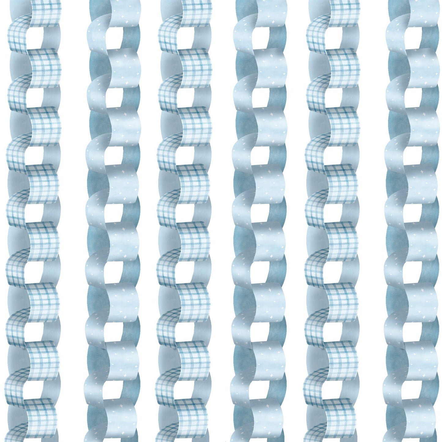 One Silly Goose Blue Paper Chains - 128 Pc