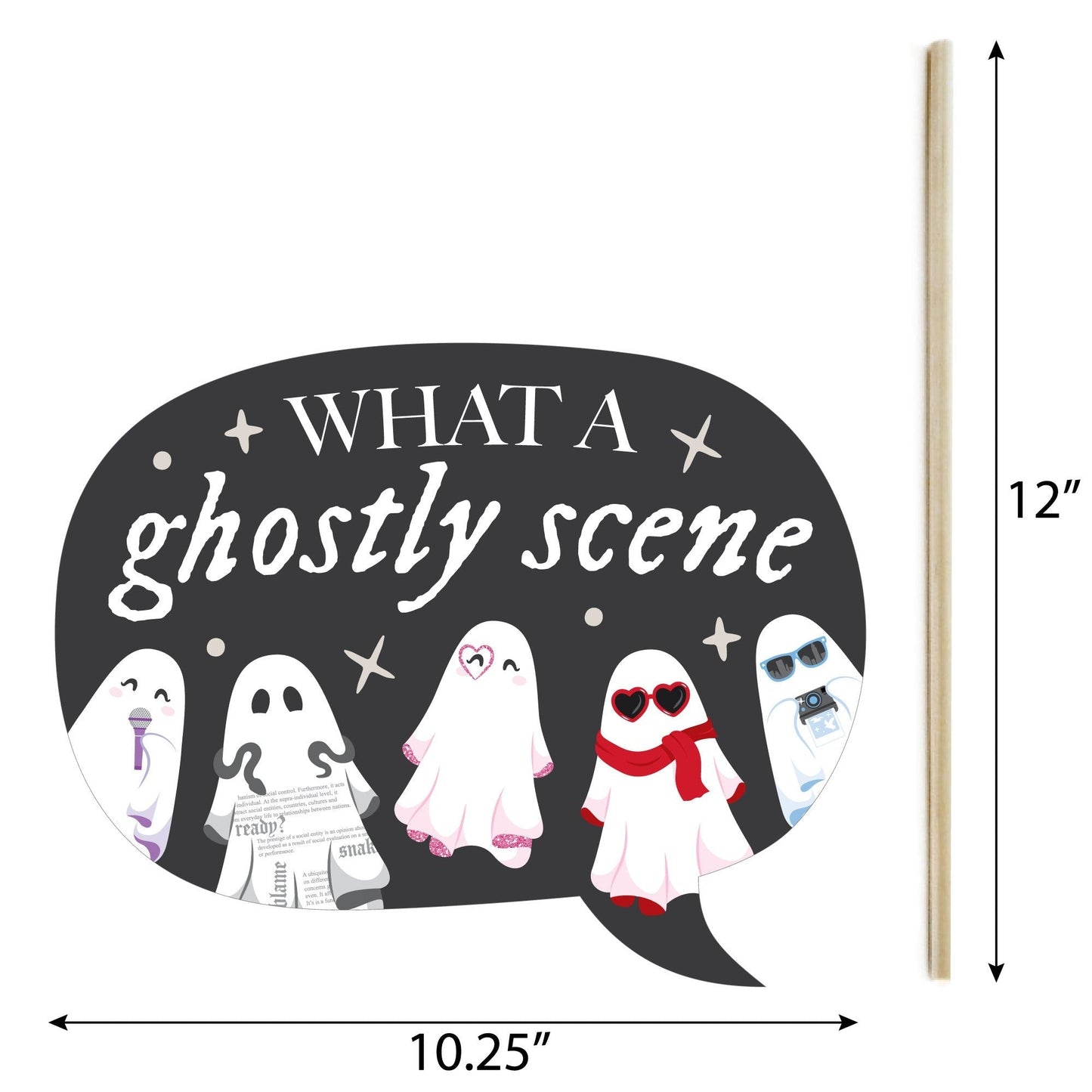 Funny In My Spooky Era - Ghost Concert Halloween Party Photo Booth Props Kit - 10 Piece