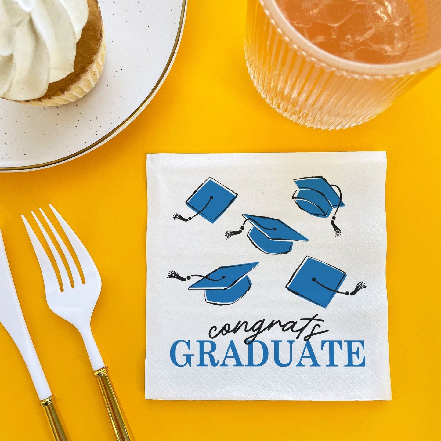 Napkins - Blue Graduation - 24 Ct