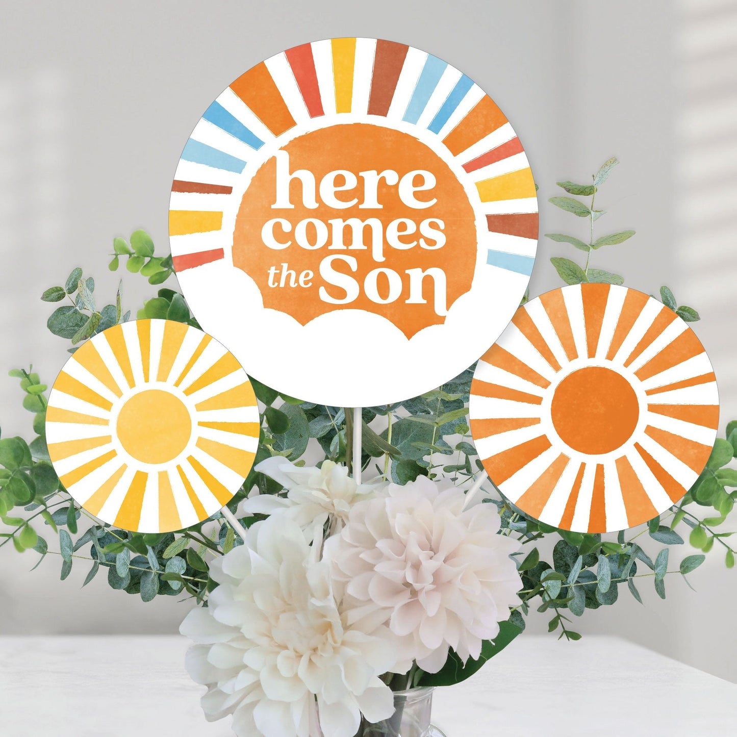 Here Comes The Son Table Toppers - 15 Ct
