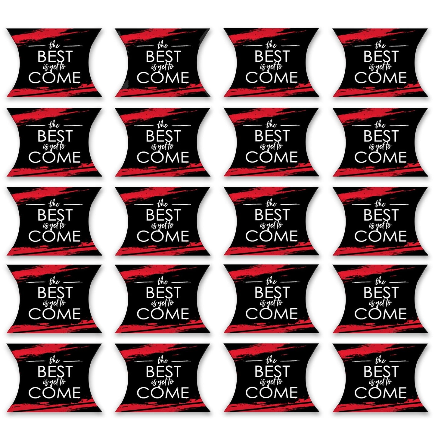 Red Grad - Best is Yet to Come - Favor Gift Boxes - Red Graduation Party Petite Pillow Boxes - Set of 20