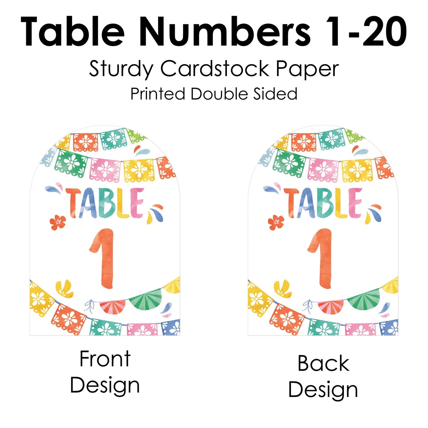 Fiesta Table Numbers - 20 Ct
