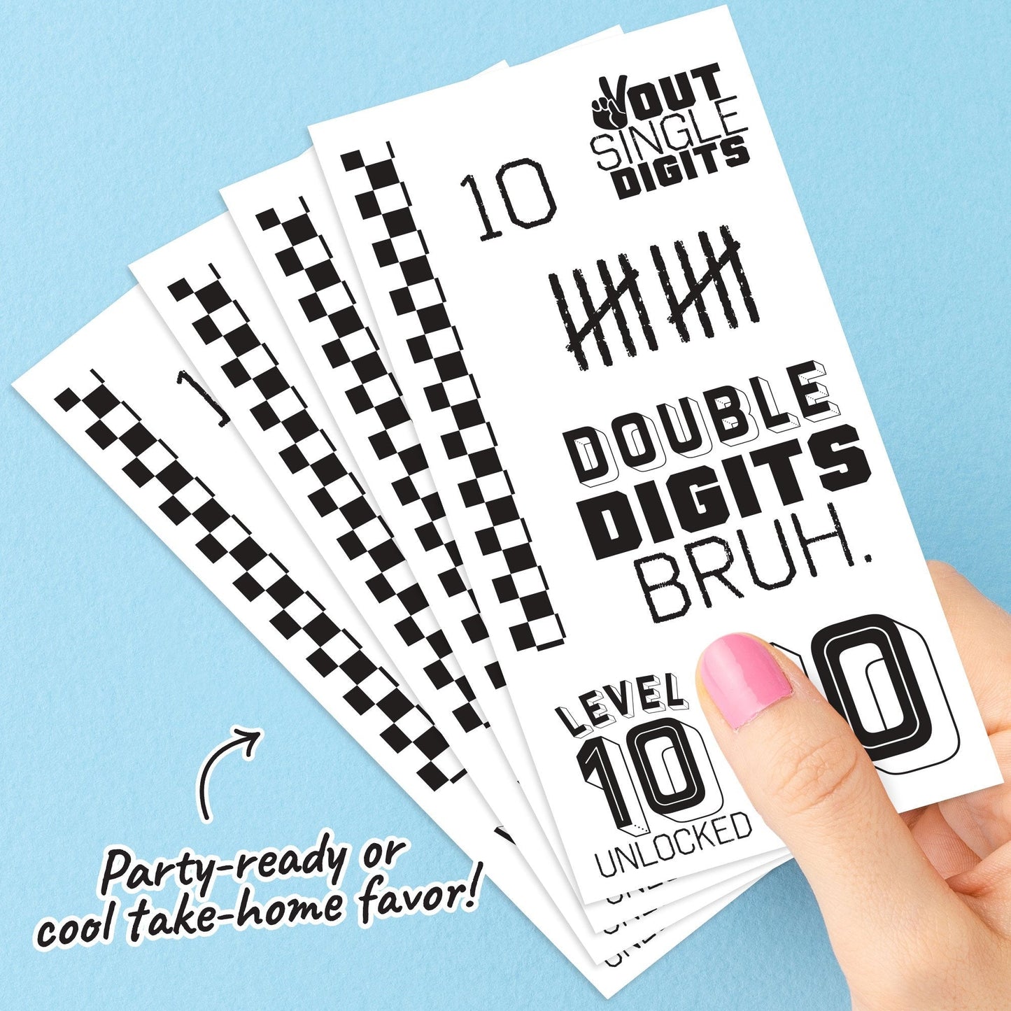 10th Birthday Bruh Temporary Tattoos - 84 Ct