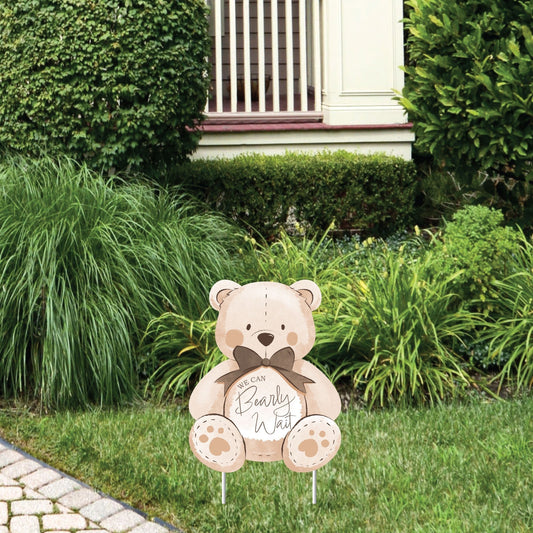 We Can Bearly Wait Yard Sign - 1 Pc