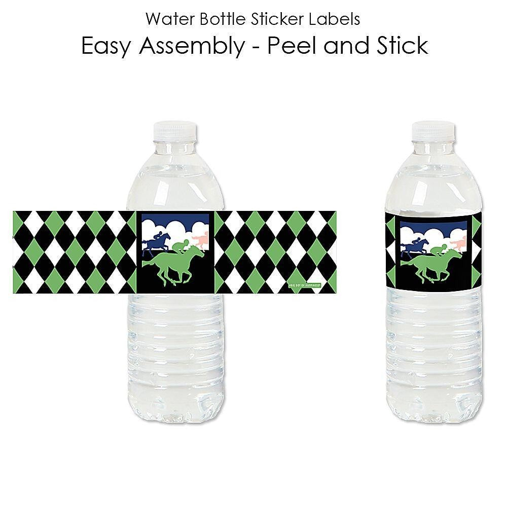Kentucky Horse Derby - Horse Race Party Water Bottle Sticker Labels - Set of 20