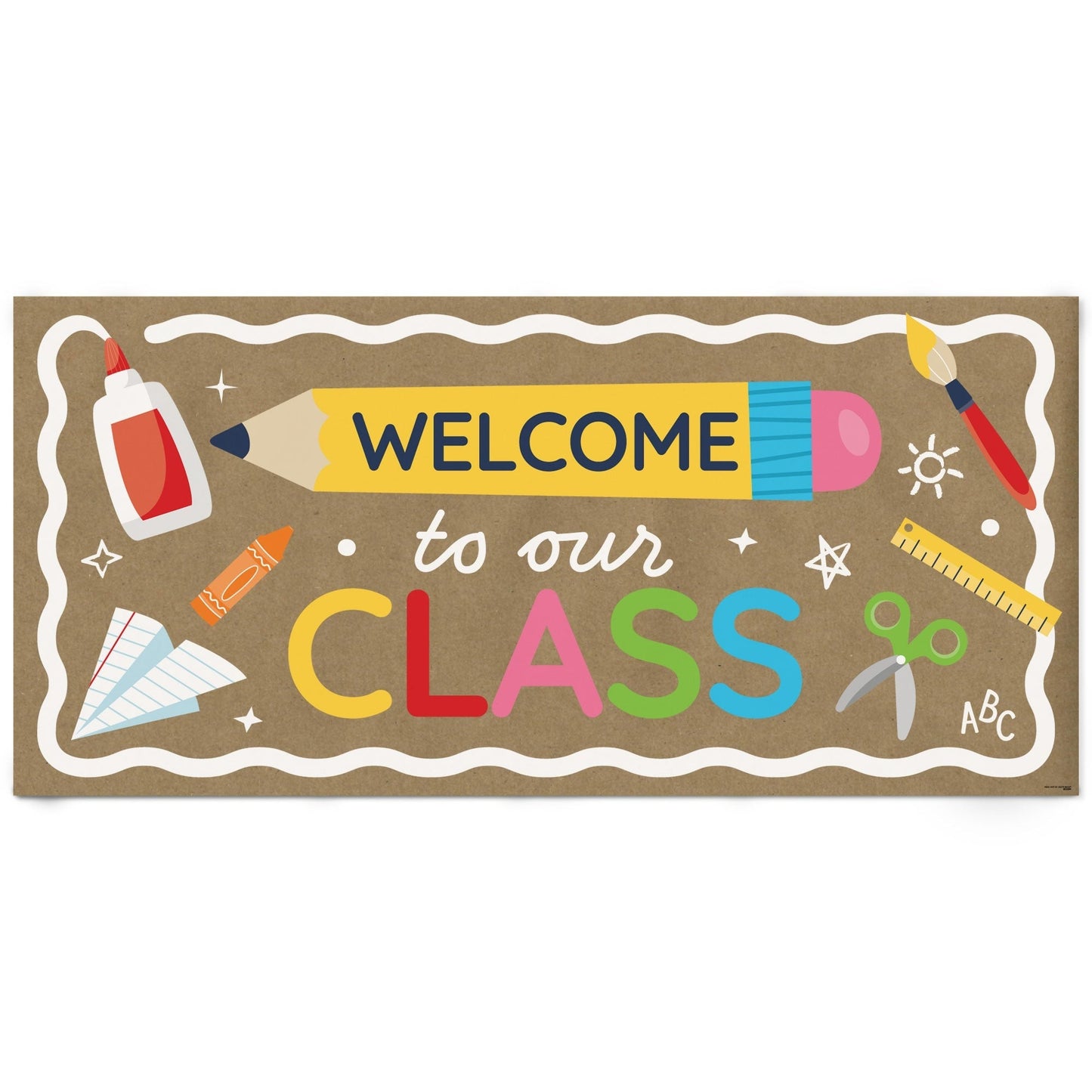 School Supplies Kraft Banner