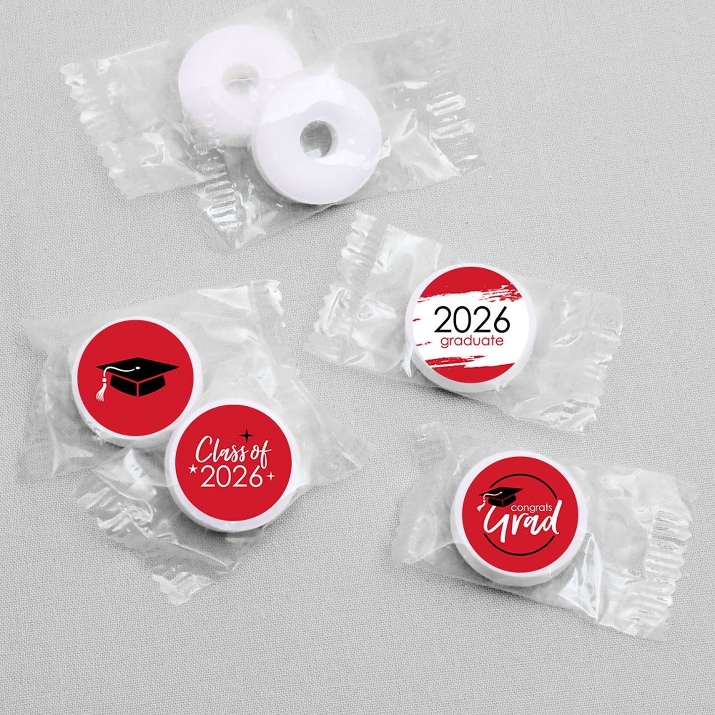 Red Grad - Best is Yet to Come - Round Candy Labels 2026 Graduation Party Favors - Fits Hershey's Kisses 108 Ct