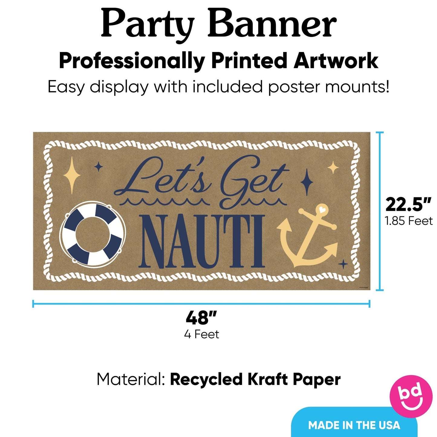 Let's Get Nauti Kraft Banner