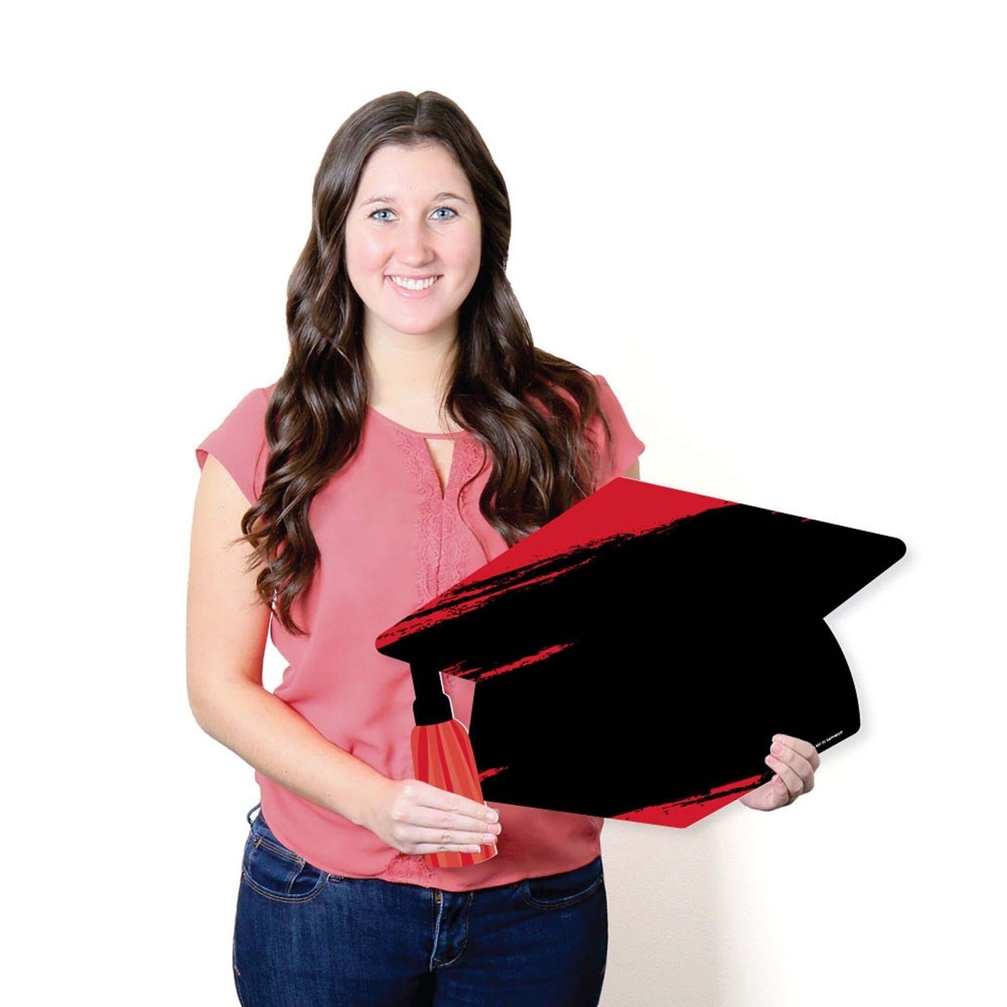 Red Grad - Best is Yet to Come - Grad Cap Guest Book Sign - Red Graduation Party Guestbook Alternative - Signature Mat