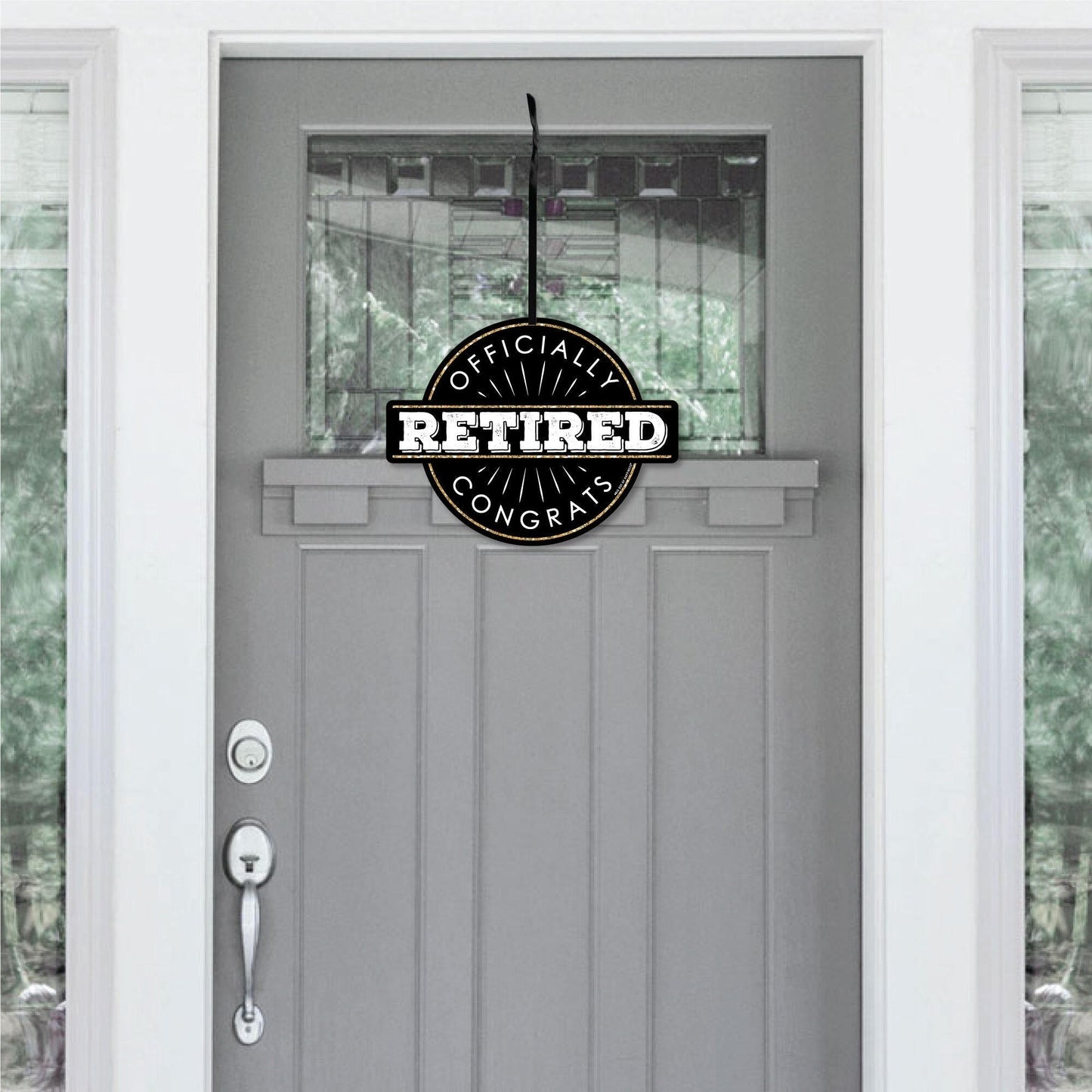 Happy Retirement - Hanging Porch Retirement Party Outdoor Decorations - Front Door Decor - 1 Piece Sign