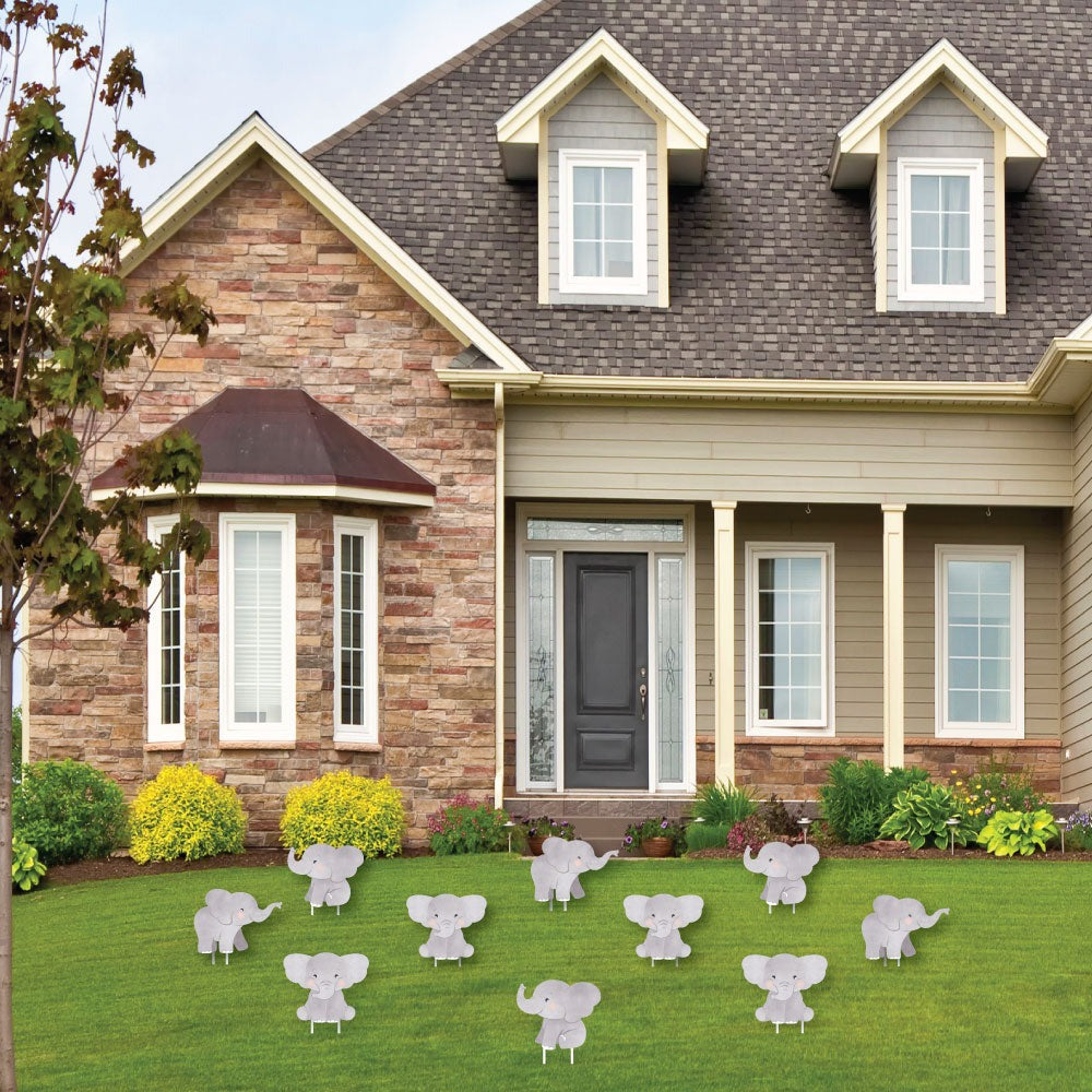 Elephant Yard Signs - 10 Ct