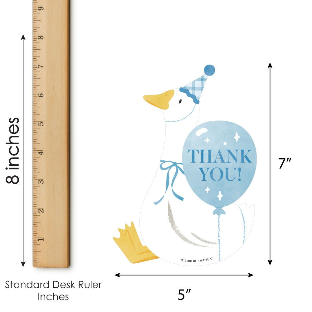 One Silly Goose Blue Thank You Cards - 12 Ct