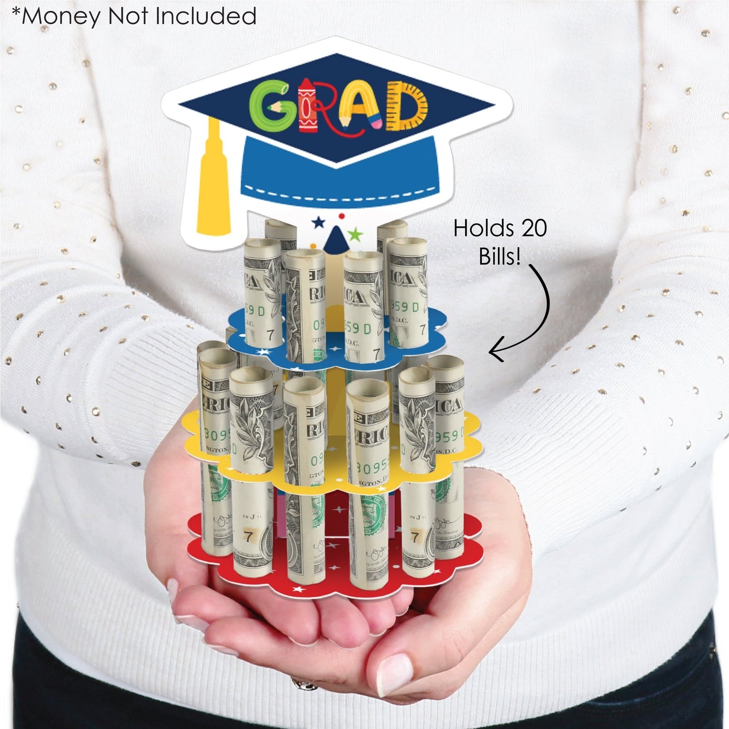 Kindergarten Grad Cash Cake - 1 Ct