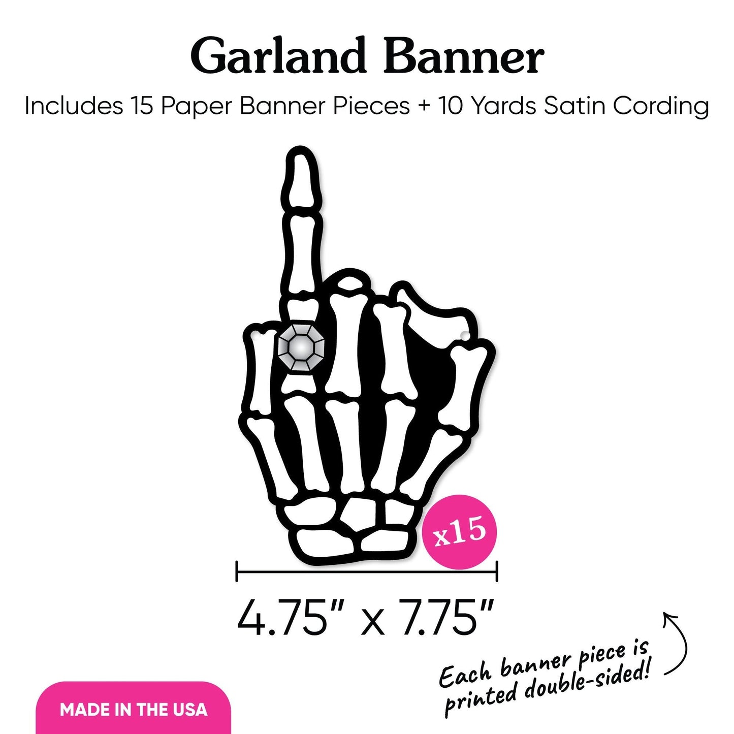 Til Death Do Us Party Garland Banner - 15 Pc