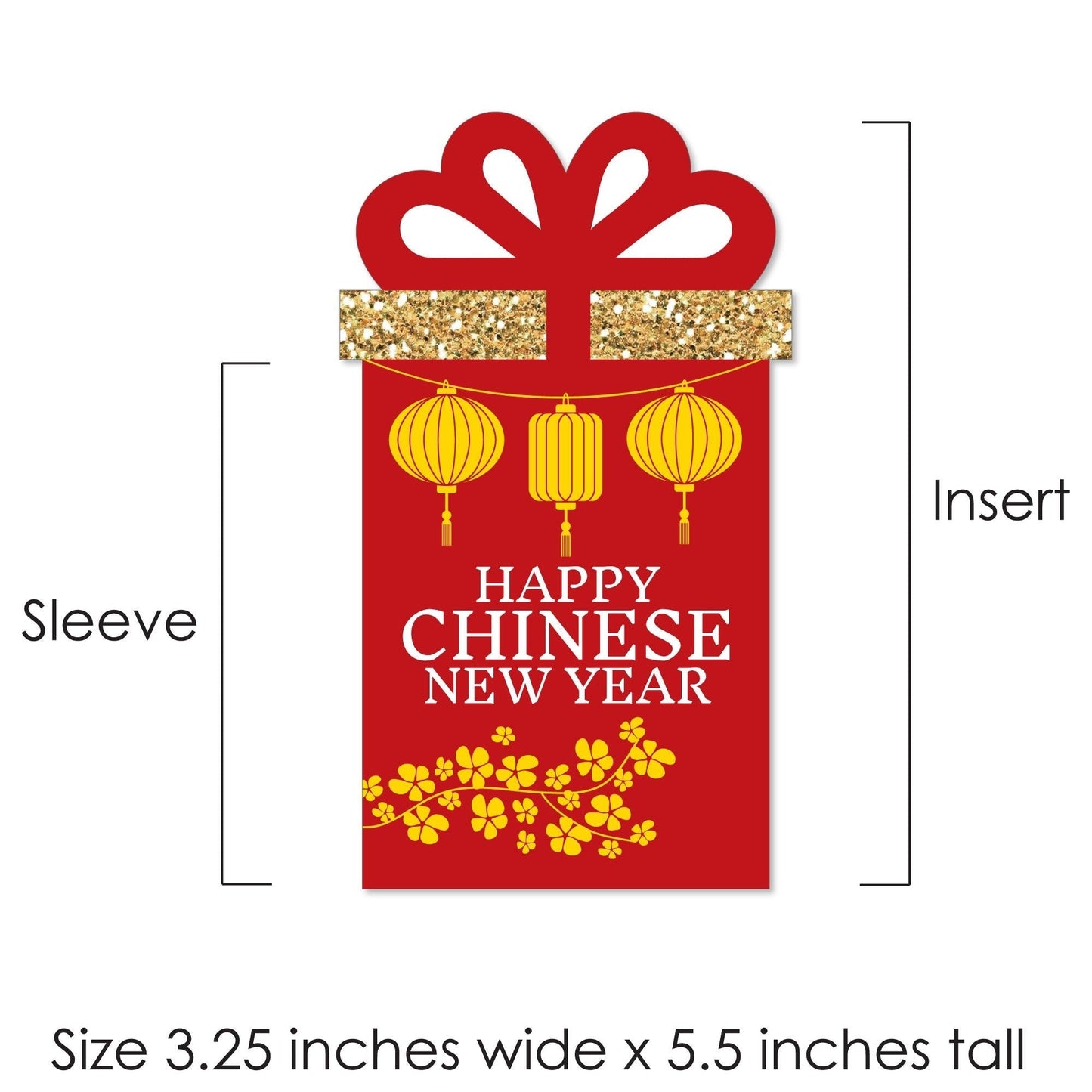 Chinese New Year - Lunar New Year Money and Gift Card Sleeves - Nifty Gifty Card Holders - Set of 8