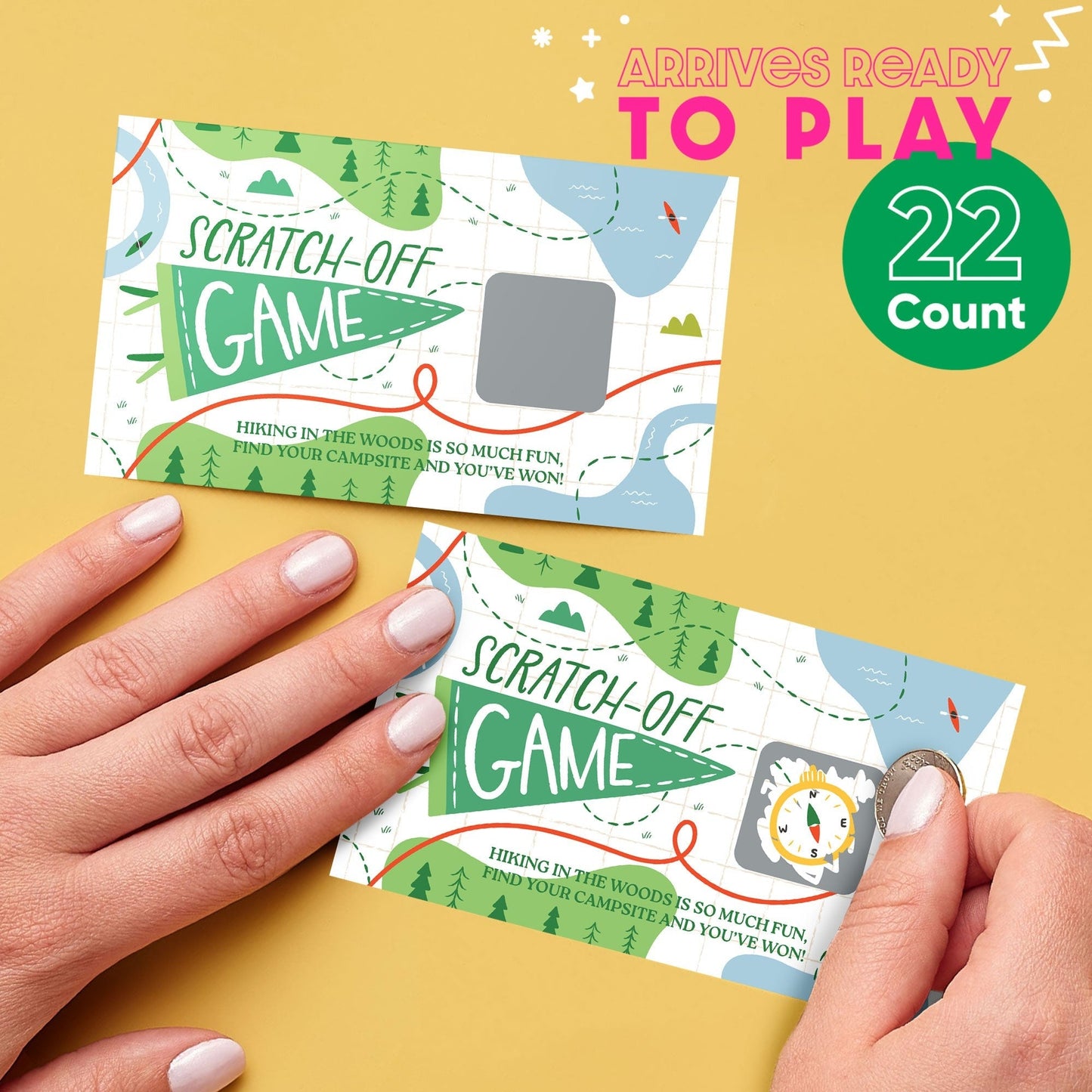 Camping Scratch Off Cards Game - 22 Ct