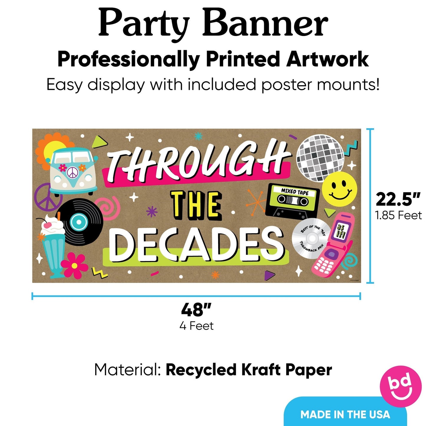 Through the Decades Kraft Banner
