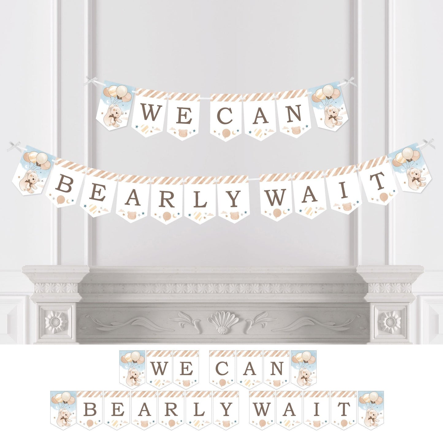 We Can Bearly Wait Bunting Banner