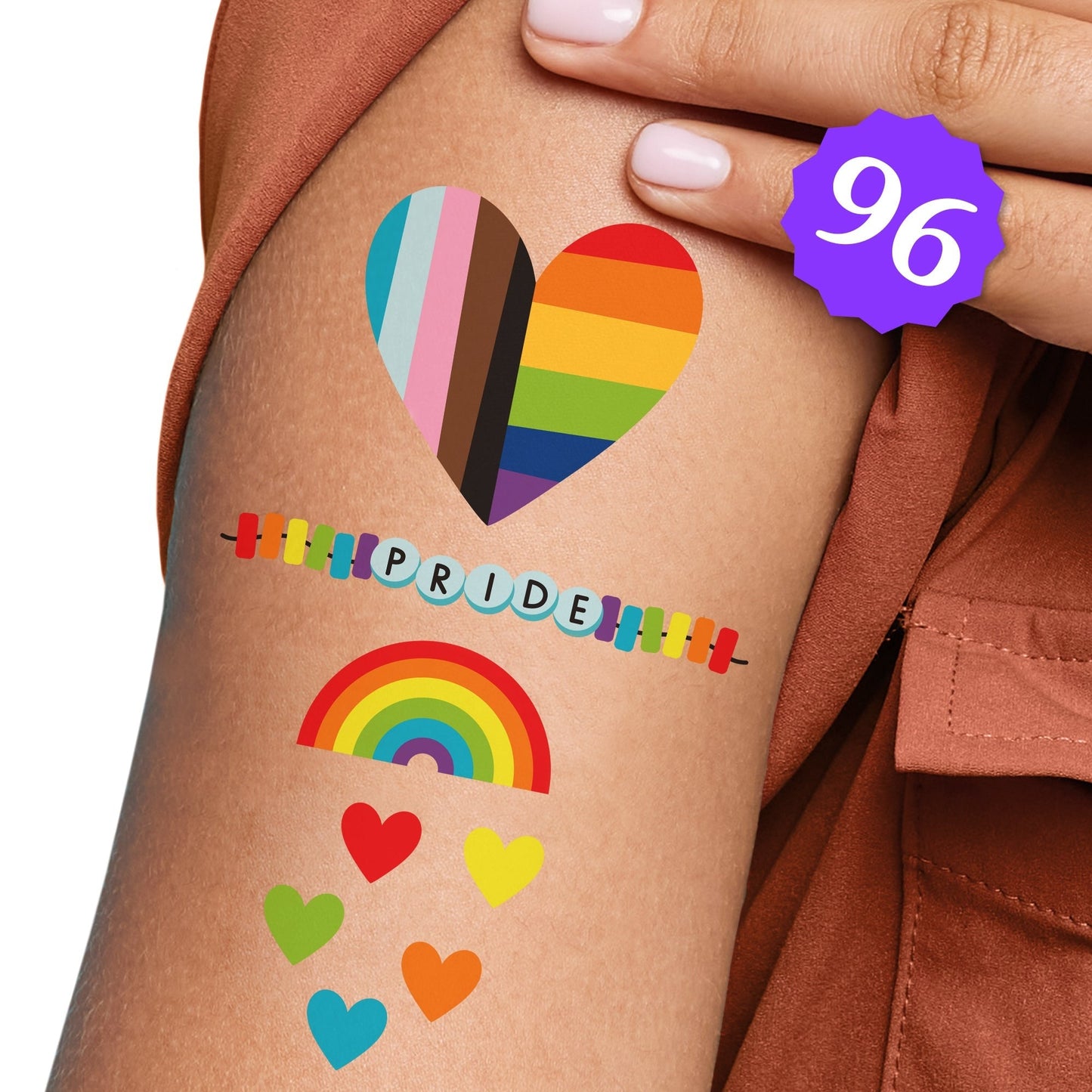 Pride Temporary Tattoos - 96 Ct