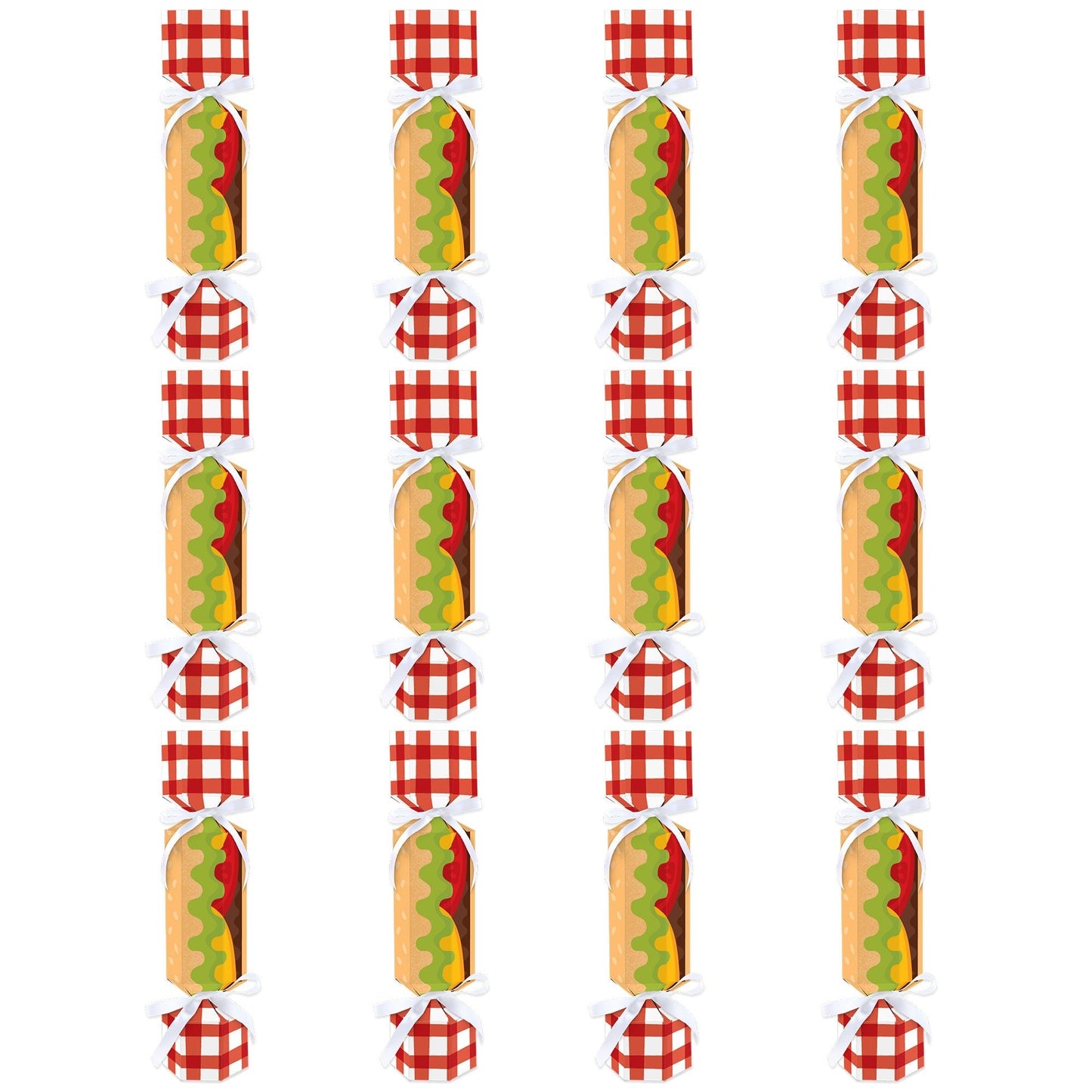 Fire Up the Grill - No Snap Summer BBQ Picnic Party Table Favors - DIY Cracker Boxes - Set of 12
