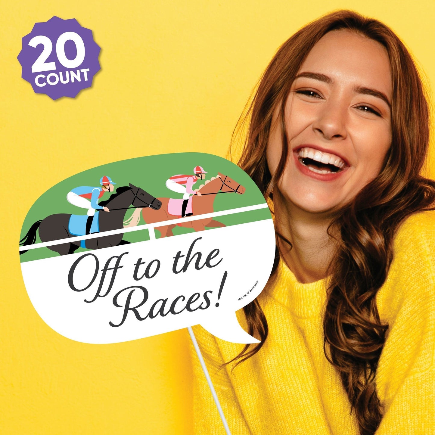 Derby Horse Race Photo Props - 20 Ct