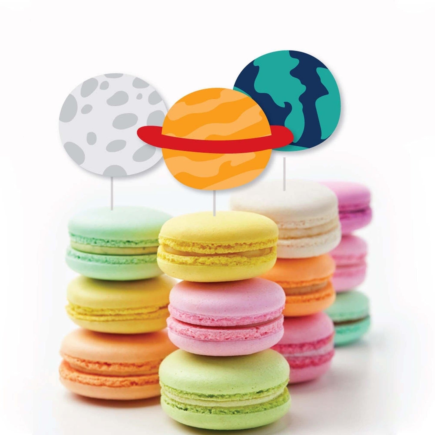 Blast Off to Outer Space - DIY Shaped Rocket Ship Baby Shower or Birthday Party Cut-Outs - 24 ct