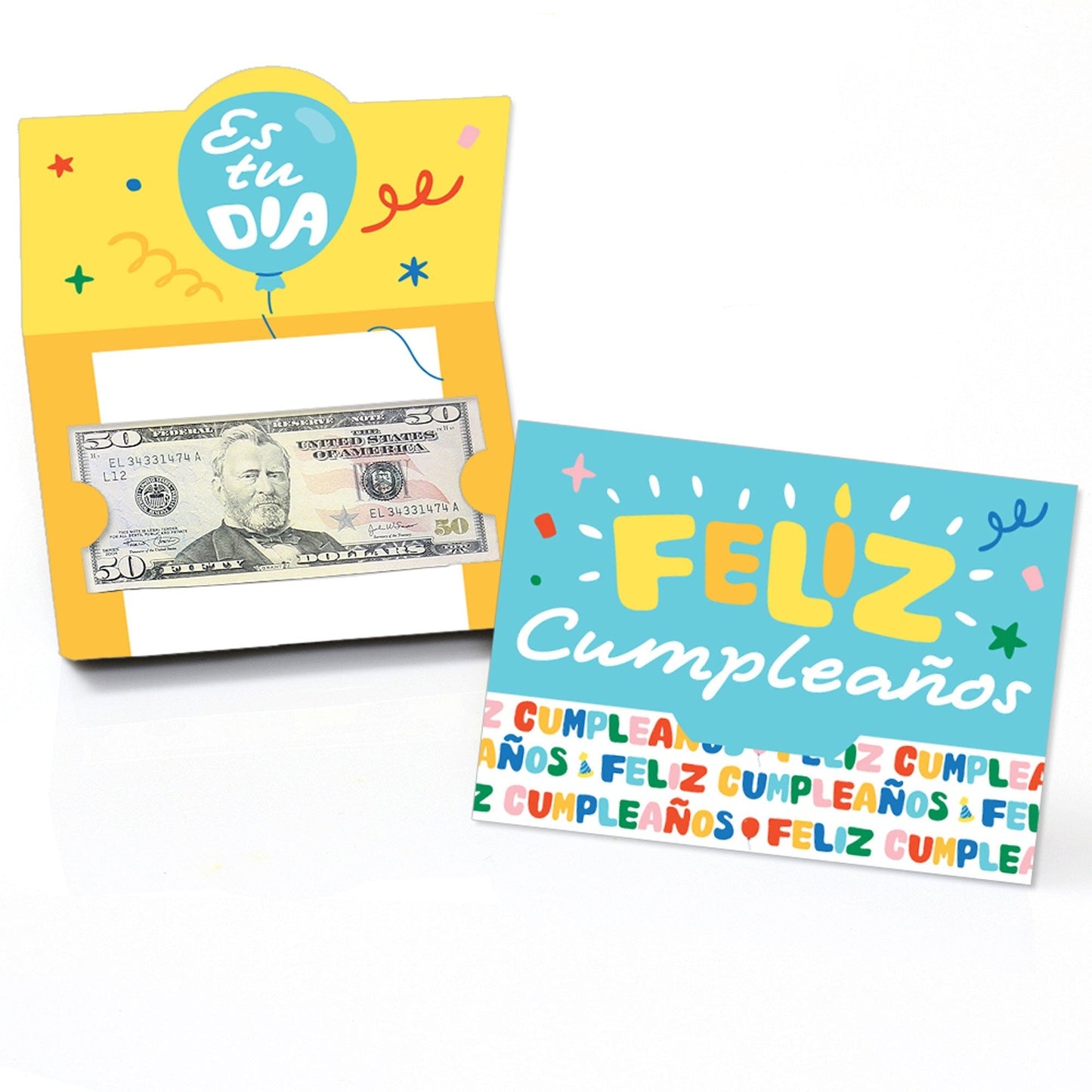 Feliz Cumpleanos money and gift card holders