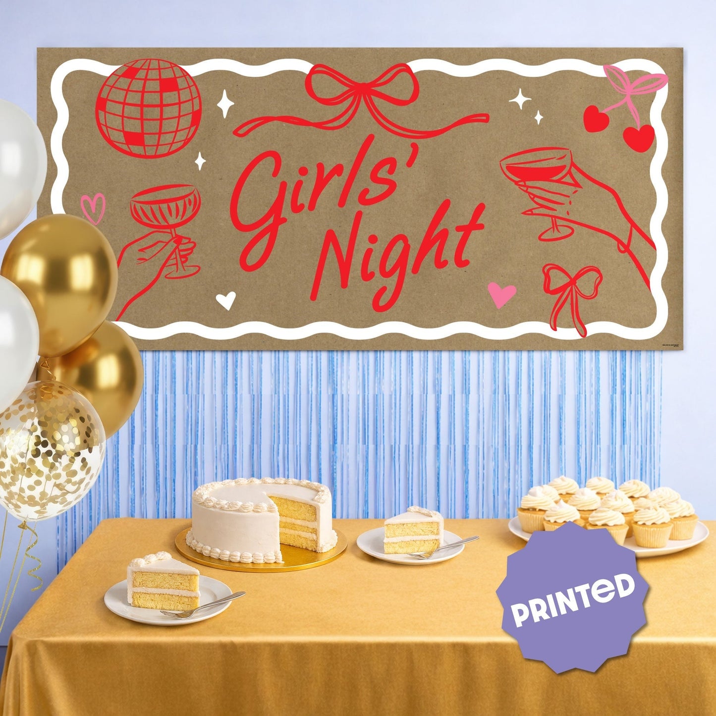 Drinks with the Girls Kraft Banner